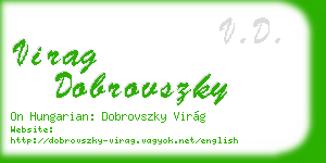 virag dobrovszky business card