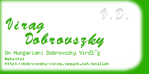 virag dobrovszky business card